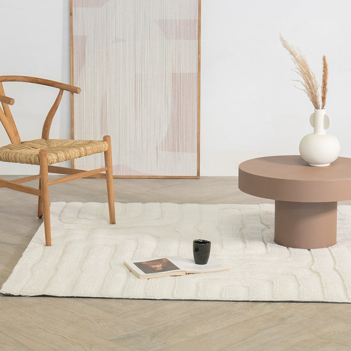 Giga Meubel - Vloerkleed Rechthoek - Beige Wol - 200x230x2cm - Fee