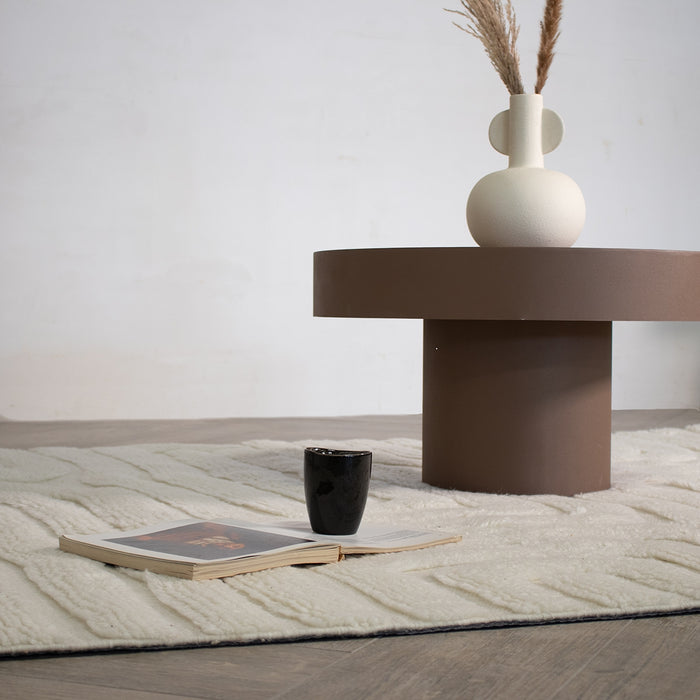 Giga Meubel - Vloerkleed Rechthoek - Beige Wol - 200x230x2cm - Fee