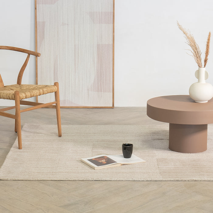 Giga Meubel - Vloerkleed Rechthoek - Taupe Wol - 160x230x2cm - Faya