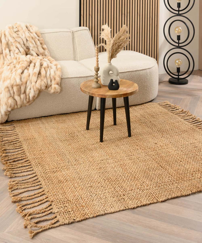 Boho&me Jute vloerkleed vierkant - Chunky naturel - 300x300 cm