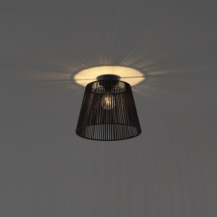 QAZQA Japandi buiten plafondlamp met zwart touw IP54 - Jayla