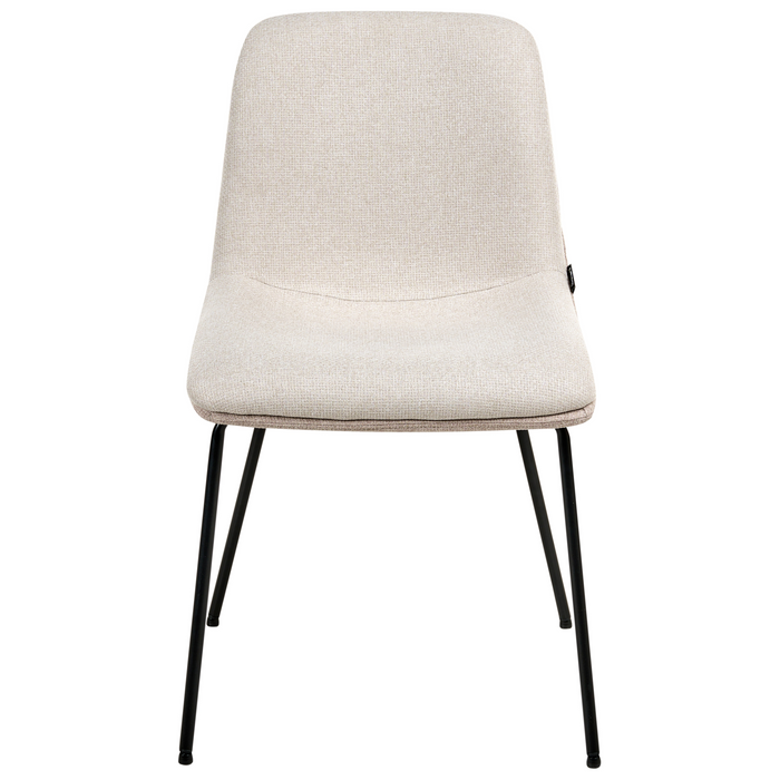 Beliani - LORIDA - Eetkamerstoel set van 2 - Beige - Stof