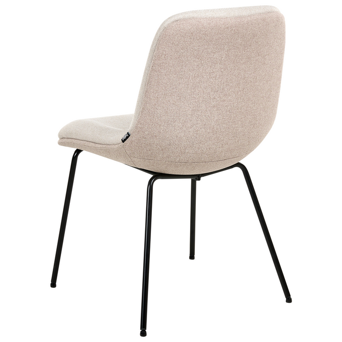 Beliani - LORIDA - Eetkamerstoel set van 2 - Beige - Stof