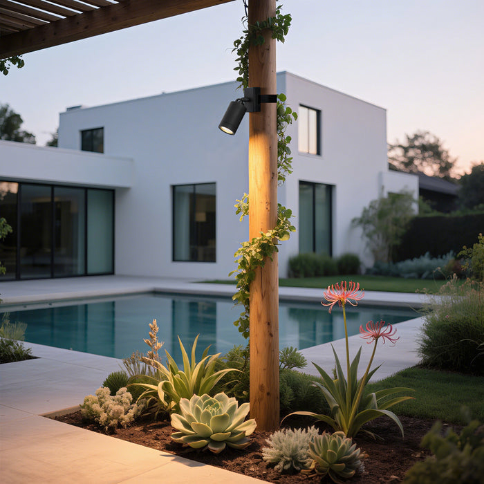 QAZQA Buitenspot zwart voor aan boom GU10 50mm draai- en kantelbaar