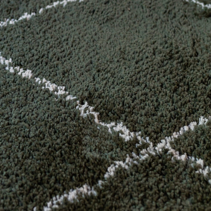 Interieur05 Vloerkleed Berber Kriskros Groen|Wit 200x290cm