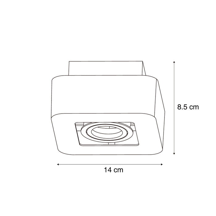 QAZQA Afgeronde opbouwspot zwart draai- en kantelbaar - Dox