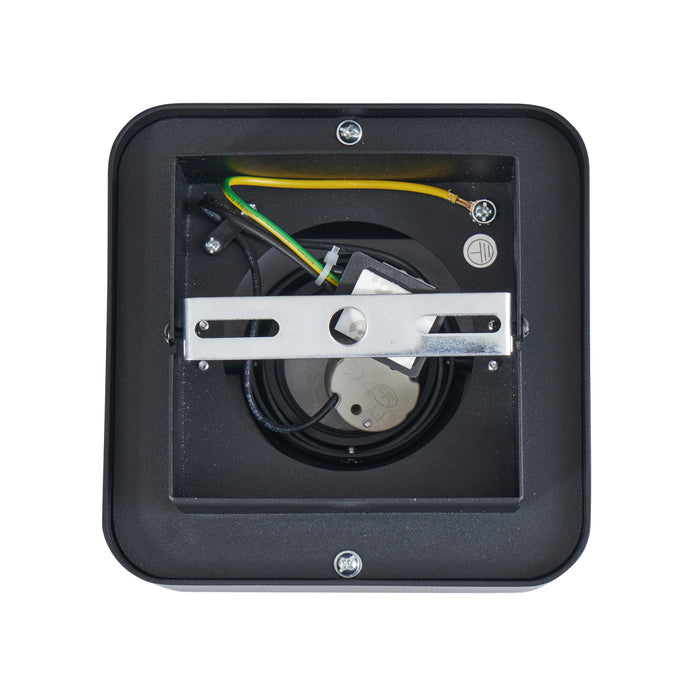 QAZQA Afgeronde opbouwspot zwart draai- en kantelbaar - Dox