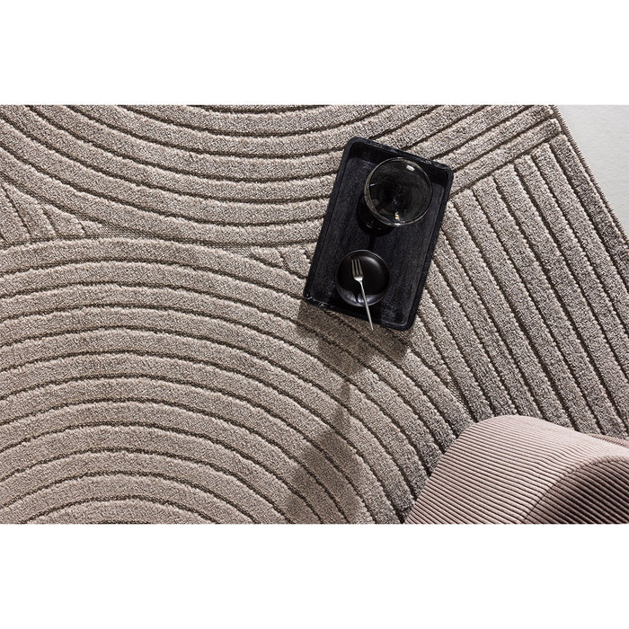 Hioshop Vince vloerkleed 240x340 cm bruin.