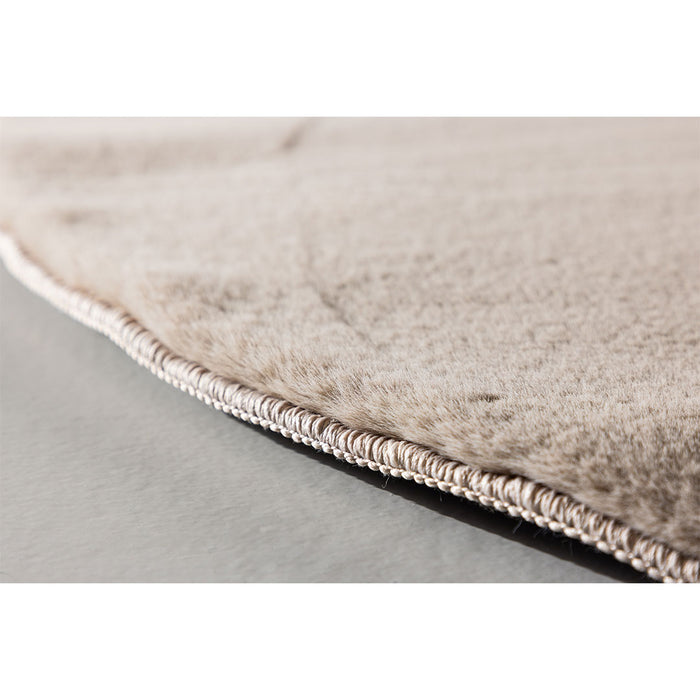 Hioshop Leni vloerkleed Ø200 cm beige.