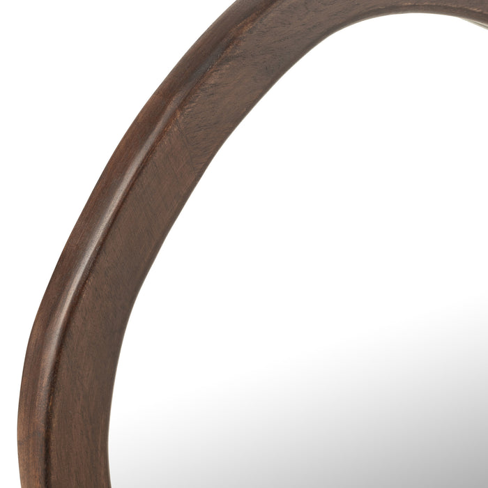 J-Line spiegel Whisp - houtglas- bruin - small - Ø 40 cm