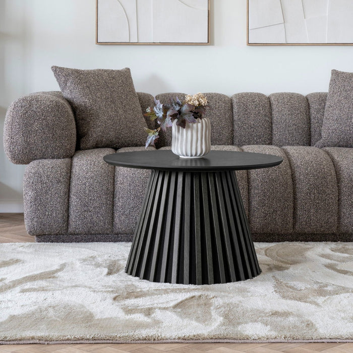 House Nordic Osaka Zwart Eiken Salontafel Rond