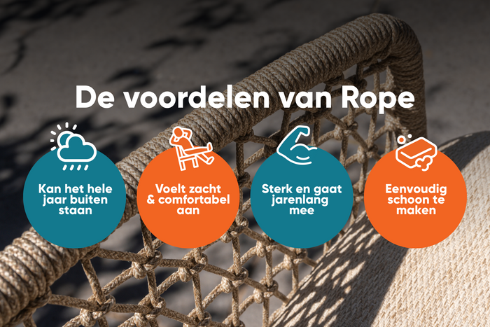 Garden Impressions Triton dining stoel - Rope|Grey