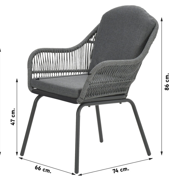 Garden Impressions Triton dining stoel - Rope|Grey