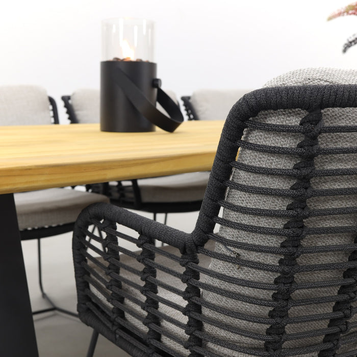 4 Seasons Fabrice Antraciet|Ambassador 240x100 cm. tuinset - 7 delig