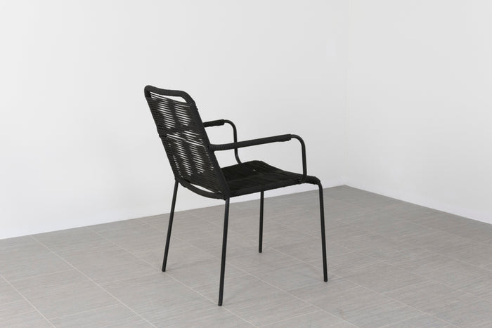 VDG Denver Rope stapelbare tuinstoel - Zwart