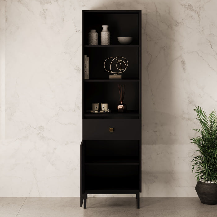 Meubella - Boekenkast Norment - Zwart - 54 cm