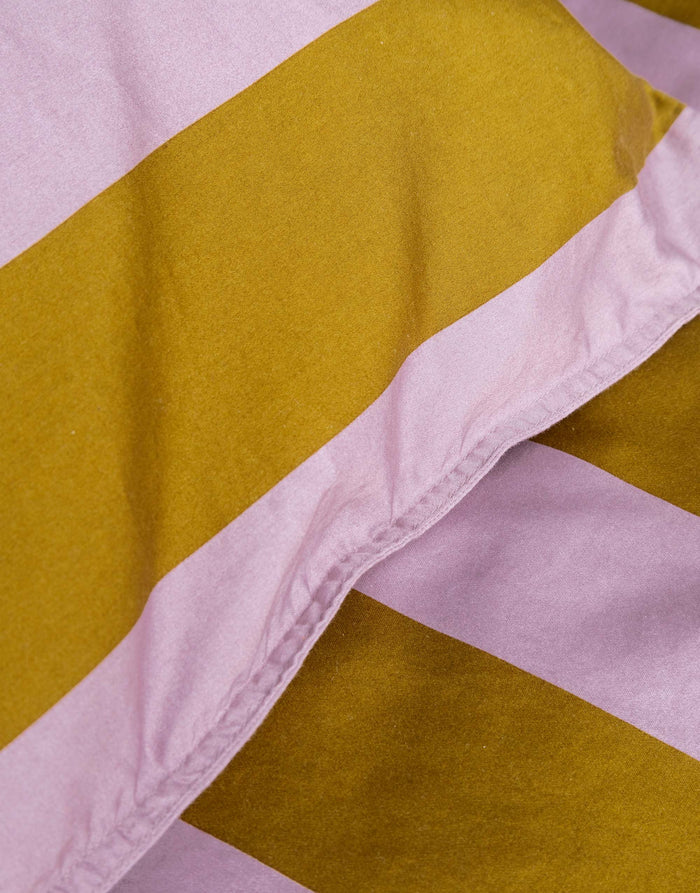 Essenza Minte Stripe Dekbedovertrek 200 x 200|220 cm - Purple|Olive