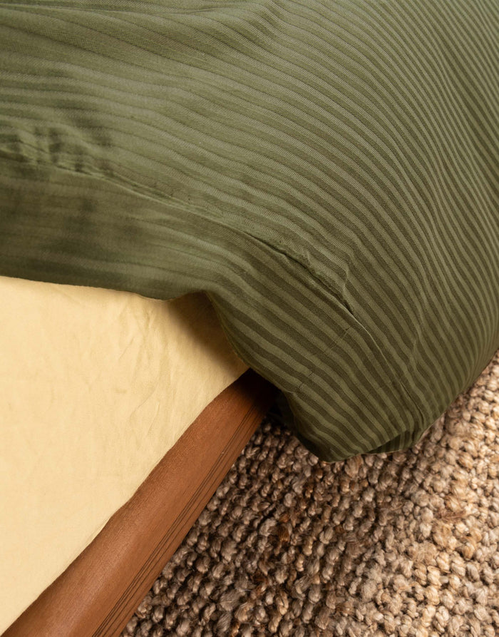 Essenza Coletta Dekbedovertrek 200 x 200|220 cm - Mosgroen