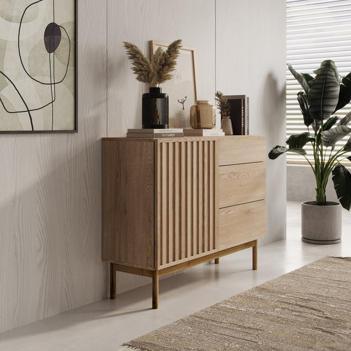 Meubella - Dressoir Storm - Eiken - 106 cm - Met lades