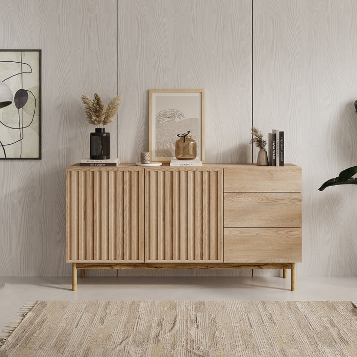 Meubella - Dressoir Storm - Eiken - 159 cm