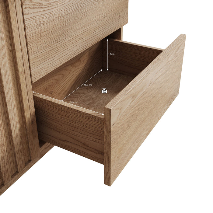 Meubella - Dressoir Storm - Eiken - 159 cm