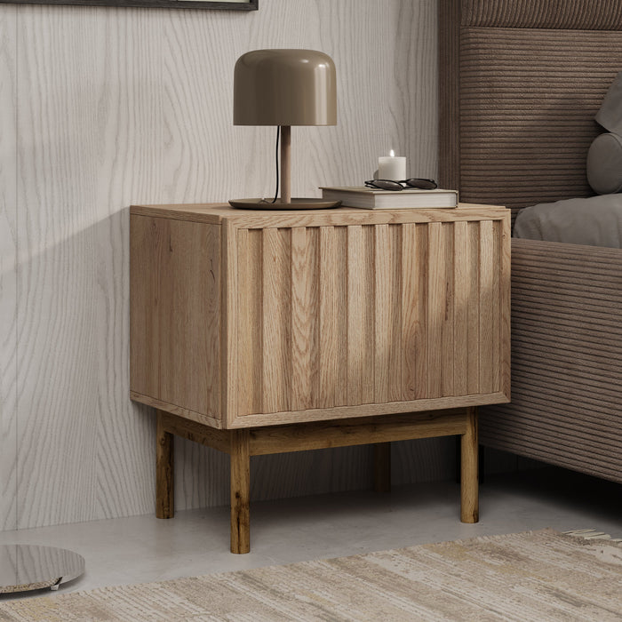 Meubella - Nachtkastje Storm - Eiken - 53 cm