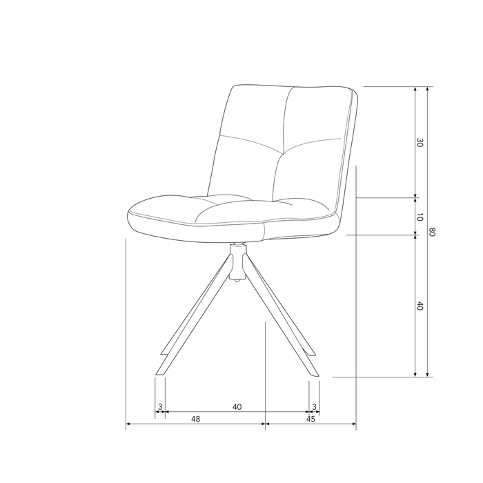 WOOOD Exclusive Vinny Eetkamerstoel - Velvet - Zand - 80x48x45