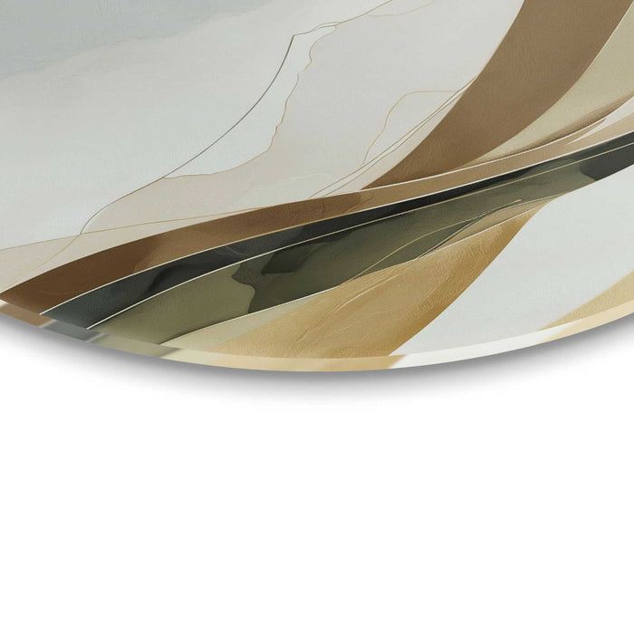 Reinders - Neutrale natuur - Glasschilderij Ø 50 cm - Beige