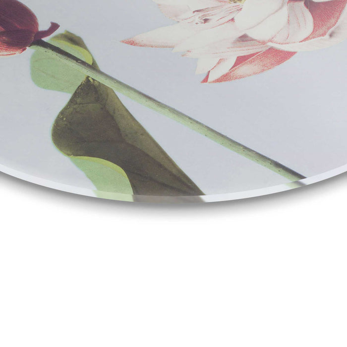 Reinders - Elegante Bloem - Glasschilderij Ø 50 cm - Roze