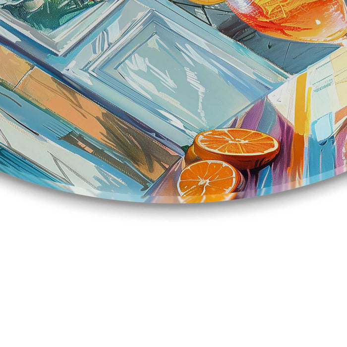 Reinders - Aperol in de zon - Glasschilderij Ø 50 cm - Bont