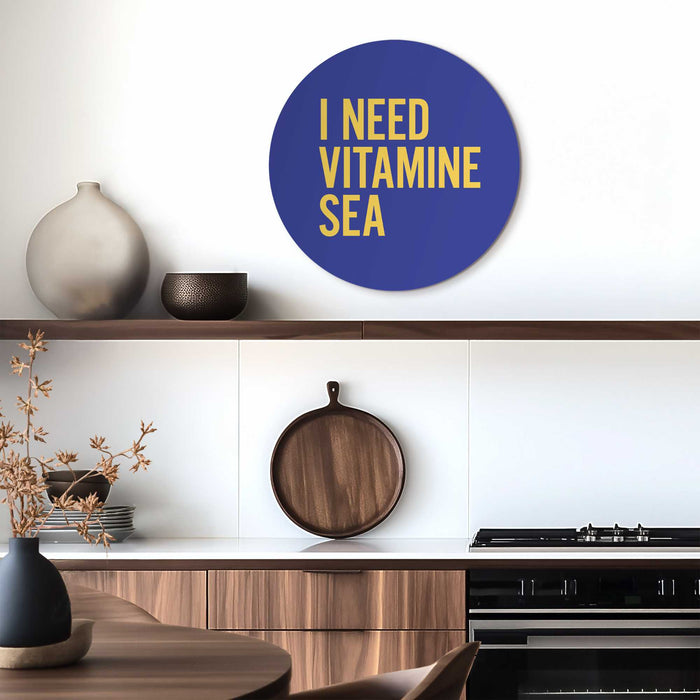 Reinders - Vitamin Sea - Glasschilderij Ø 50 cm - Blauw