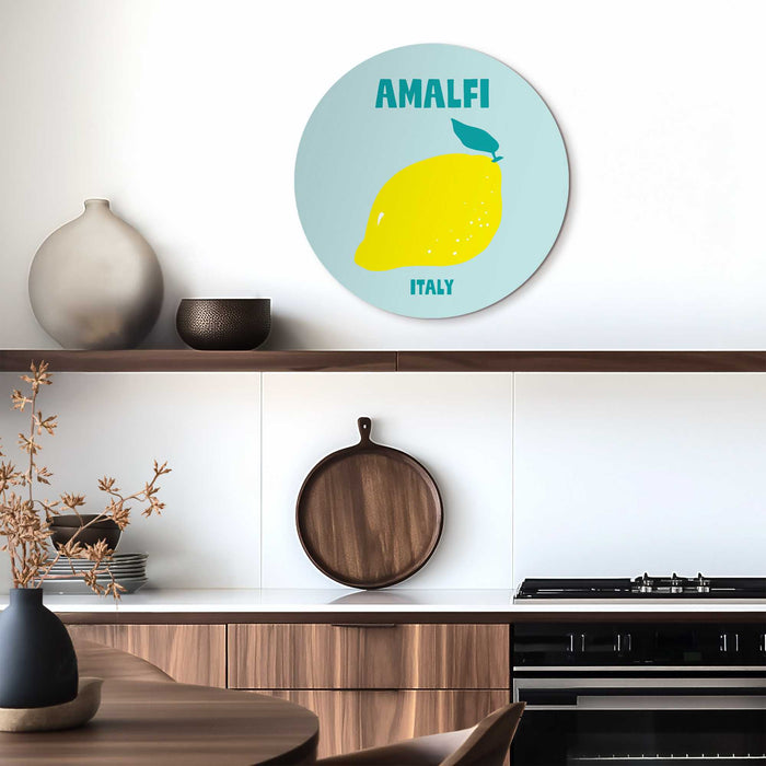 Reinders - Amalfi - Glasschilderij Ø 50 cm - Blauw