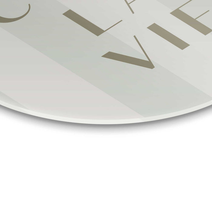 Reinders - C'est la vie - Glasschilderij Ø 50 cm - Beige