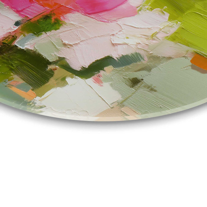 Reinders - Abstracte lente - Glasschilderij Ø 50 cm - Groen