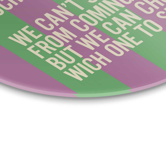 Reinders - Gevoelens zijn als golven - Glasschilderij Ø 50 cm - Paars