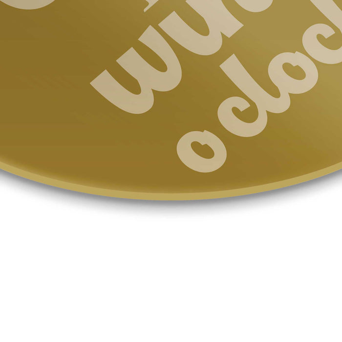 Reinders - Tijd voor wijn - Mosterdgeel - Glasschilderij Ø 50 cm - Geel