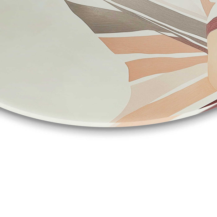 Reinders - Rustige elegantie - Glasschilderij Ø 50 cm - Beige