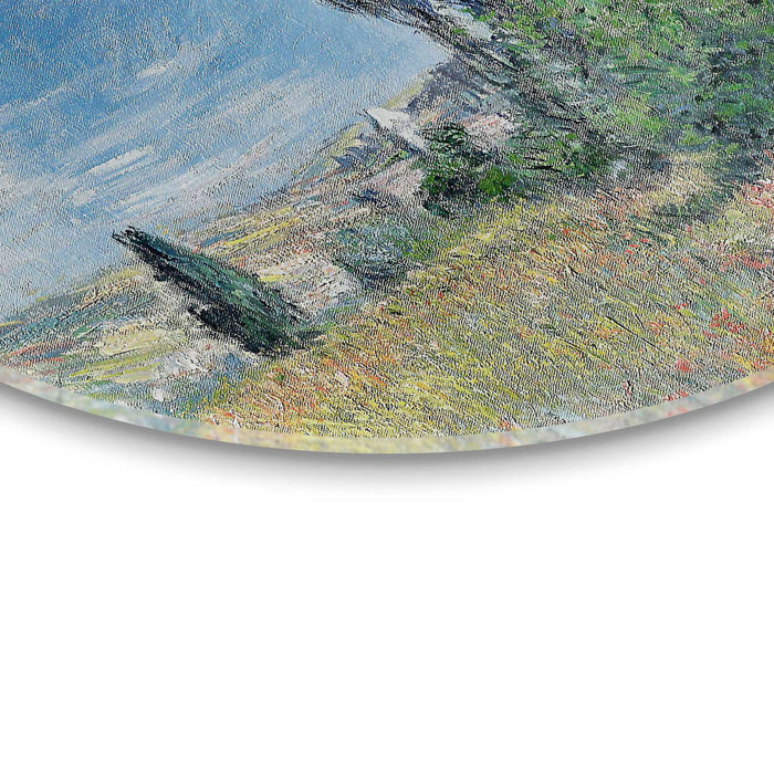 Reinders - Monet - landschap in Ile Saint-Martin - Glasschilderij Ø 50 cm - Blauw