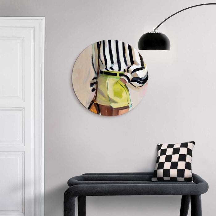 Reinders - Zomerse outfit - Glasschilderij Ø 50 cm - Groen