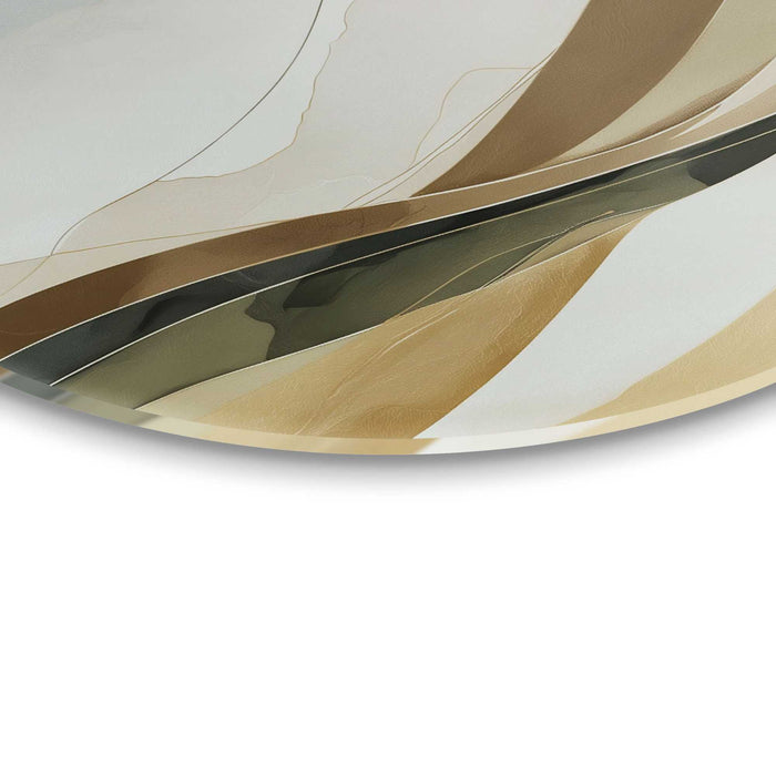 Reinders - Neutrale natuur - Glasschilderij Ø 70 cm - Beige