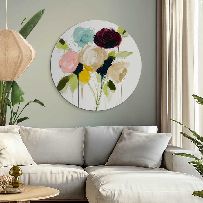 Reinders - Herfstboeket I - Glasschilderij Ø 70 cm - Bont