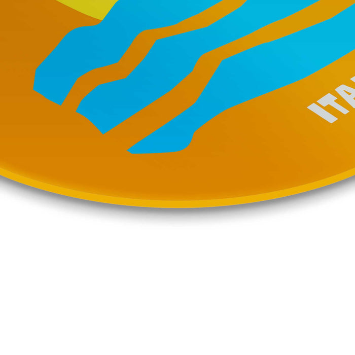 Reinders - Capri - Glasschilderij Ø 70 cm - Oranje