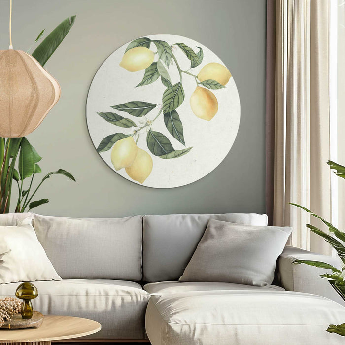 Reinders - Citroentak - Glasschilderij Ø 70 cm - Geel