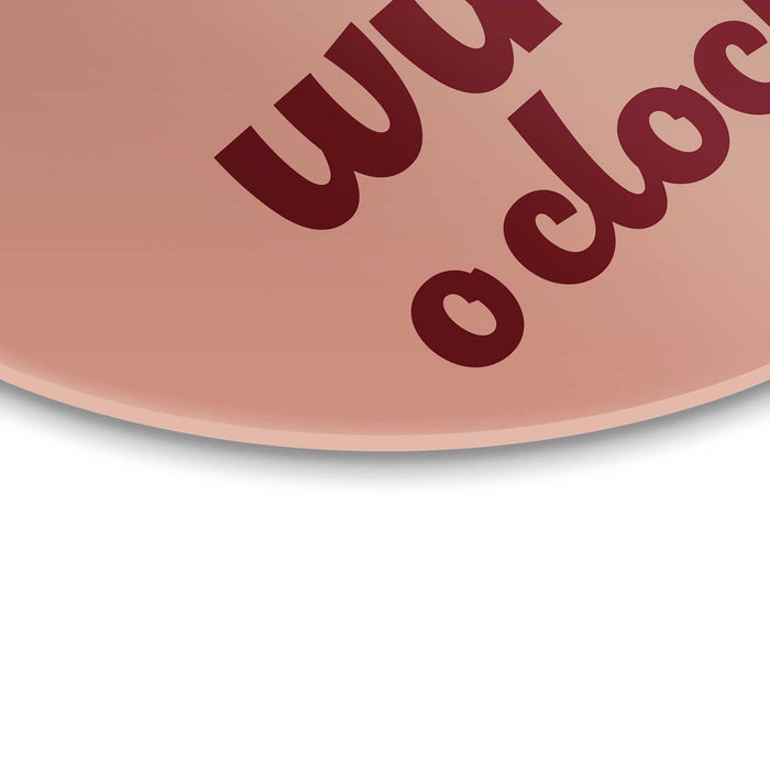 Reinders - Tijd voor wijn - Bordeauxrood - Glasschilderij Ø 70 cm - Rood