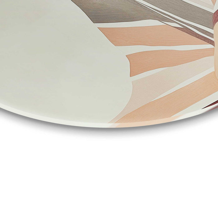 Reinders - Rustige elegantie - Glasschilderij Ø 70 cm - Beige