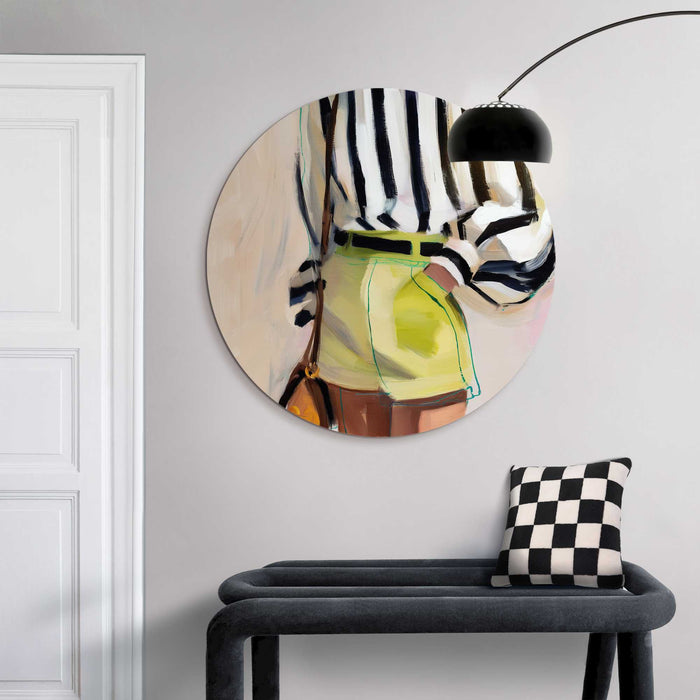 Reinders - Zomerse outfit - Glasschilderij Ø 70 cm - Groen