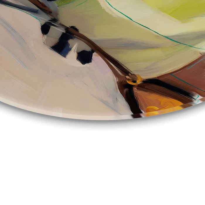 Reinders - Zomerse outfit - Glasschilderij Ø 70 cm - Groen