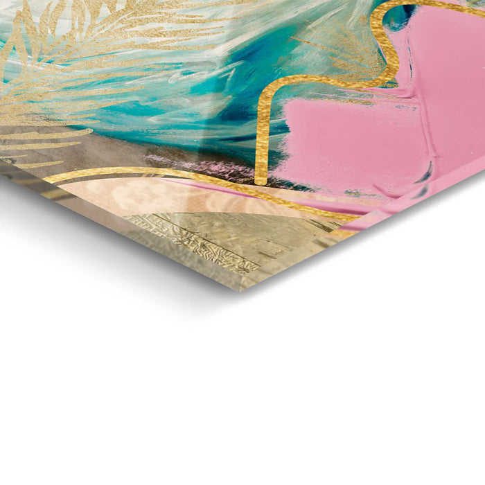 Reinders - Pink Stylish - Glasschilderij 78x116 cm - Bont