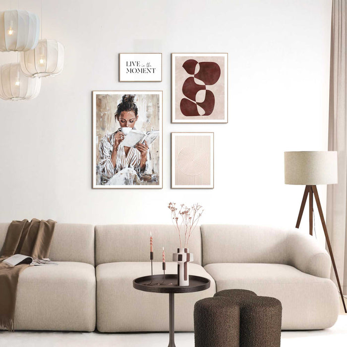 Reinders - Moment voor jezelf - Wanddecoratieset in verschillende formaten 50x70 cm - Beige