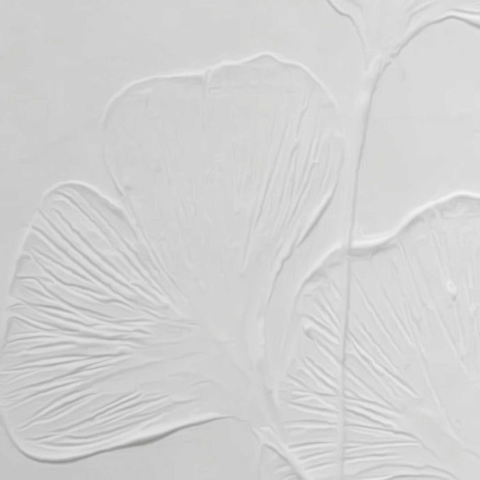 Reinders - Minimalistische bladeren - Abstracte wanddecoratie set met structuur 30x40 cm - Wit